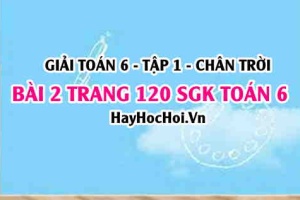 Giải bài 2 trang 120 Toán 6 Tập 1 SGK Chân trời sáng tạo